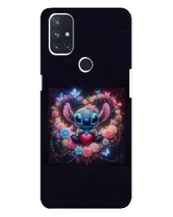 Чохол для OnePlus Nord N10 5G з картинкою «Stitch у квітах»
