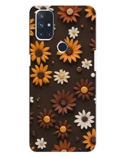 Чохол для OnePlus Nord N10 5G з картинкою «Візерунок з маленьких соняшників»