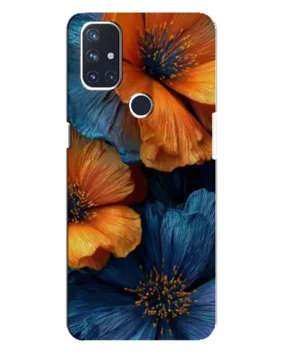 Чехол для OnePlus Nord N10 5G с картинкой «Яркая сине-оранжевая флора» Чехол для OnePlus Nord N10 5G с картинкой «Яркая сине-оранжевая флора»