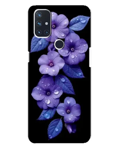 Чехол для OnePlus Nord N10 5G с картинкой «Фиолетовые цветы с росою» Чехол для OnePlus Nord N10 5G с картинкой «Фиолетовые цветы с росою»