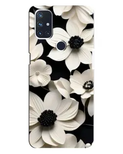 Чохол для OnePlus Nord N10 5G з картинкою «Об'ємні білі квіти»
