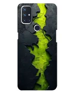 Чохол для OnePlus Nord N10 5G з картинкою «Салатовий розлом скелі»