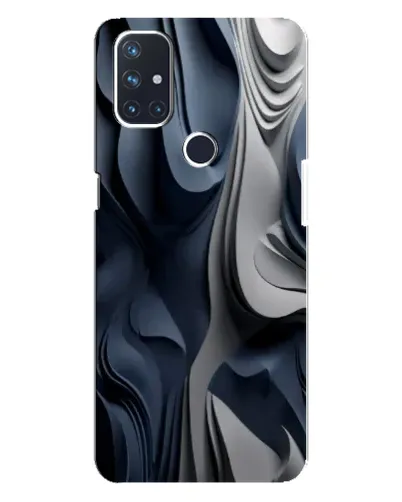 Чехол для OnePlus Nord N10 5G с картинкой «Объемные синие складки»