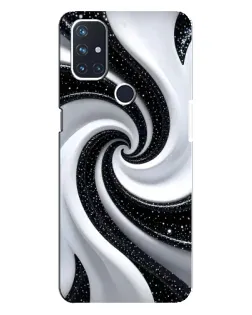 Чохол для OnePlus Nord N10 5G з картинкою «Чорно-біла спіраль»