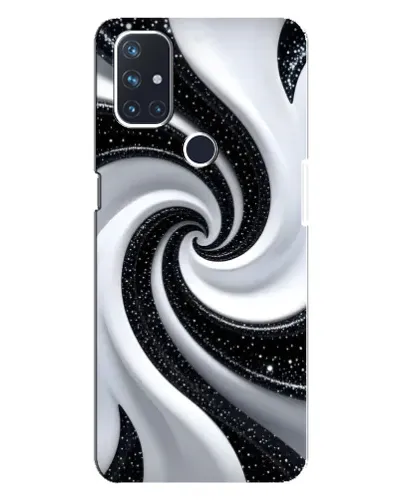 Чехол для OnePlus Nord N10 5G с картинкой «Черно-белая спираль»