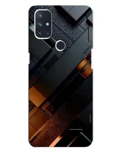 Чехол для OnePlus Nord N10 5G с картинкой «Черные геометрические блоки»