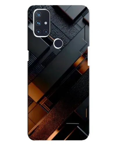 Чехол для OnePlus Nord N10 5G с картинкой «Черные геометрические блоки»