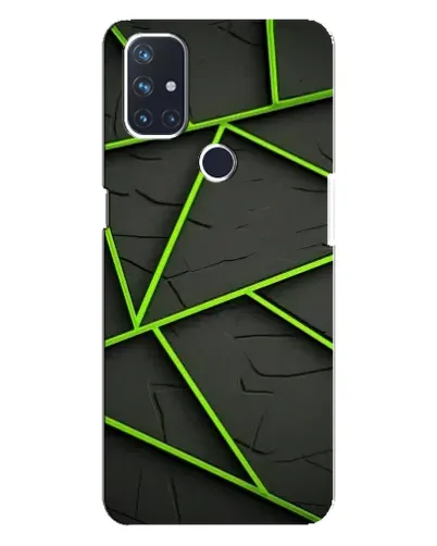 Чехол для OnePlus Nord N10 5G с картинкой «Зеленые геометрические линии»