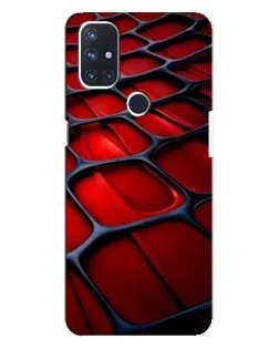 Чехол для OnePlus Nord N10 5G с картинкой «Красная глянцевая сетка»