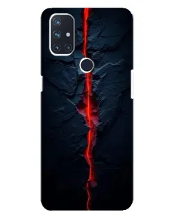 Чехол для OnePlus Nord N10 5G с картинкой «Kрасная лавовая трещина»