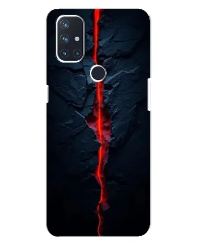 Чехол для OnePlus Nord N10 5G с картинкой «Kрасная лавовая трещина»