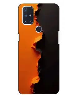 Чехол для OnePlus Nord N10 5G с картинкой «Оранжевый разлом»