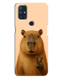 Чехол для OnePlus Nord N10 5G с картинкой «Капибара виктория» Чехол для OnePlus Nord N10 5G с картинкой «Капибара виктория»