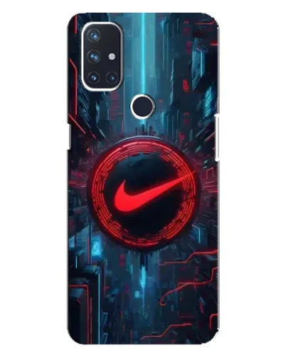 Чехол для OnePlus Nord N100 с картинкой «Техногенный стиль Nike»