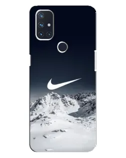 Чехол для OnePlus Nord N100 с картинкой «Nike — зимние горы»