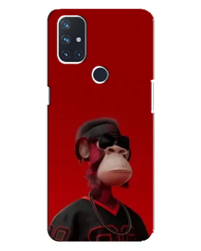Чехол для OnePlus Nord N100 с картинкой «Bored Ape в красном» Чехол для OnePlus Nord N100 с картинкой «Bored Ape в красном»
