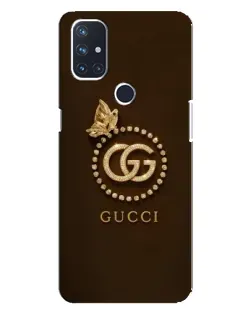 Чехол для OnePlus Nord N100 с картинкой «Gucci — золотая бабочка»