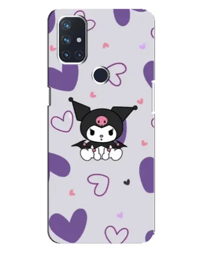 Чехол для OnePlus Nord N100 с картинкой «Kuromi и лавандовые сердца»