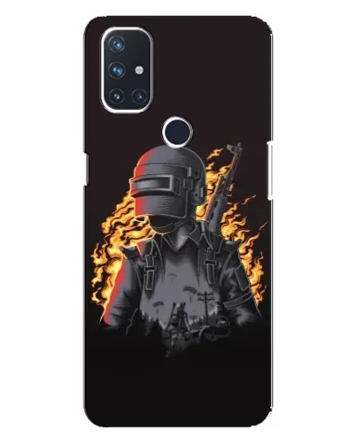 Чехол для OnePlus Nord N100 с картинкой «PUBG — огненный силуэт» Чехол для OnePlus Nord N100 с картинкой «PUBG — огненный силуэт»