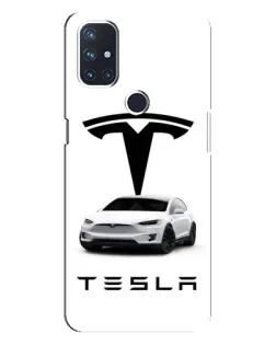 Чехол для OnePlus Nord N100 с картинкой «Tesla White Style» Чехол для OnePlus Nord N100 с картинкой «Tesla White Style»