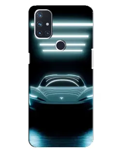 Чехол для OnePlus Nord N100 с картинкой «Tesla в неоне» Чехол для OnePlus Nord N100 с картинкой «Tesla в неоне»