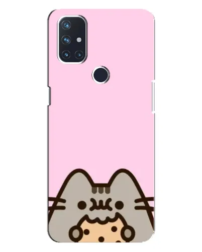 Чехол для OnePlus Nord N100 с картинкой «Pusheen и печенье»