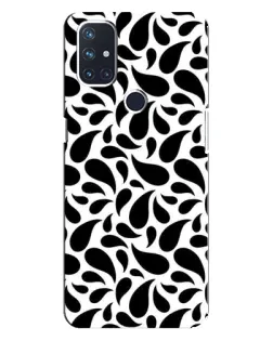 Чехол для OnePlus Nord N100 с картинкой «Контрастные черные капли»