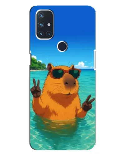 Чехол для OnePlus Nord N100 с картинкой «Морская капибара»