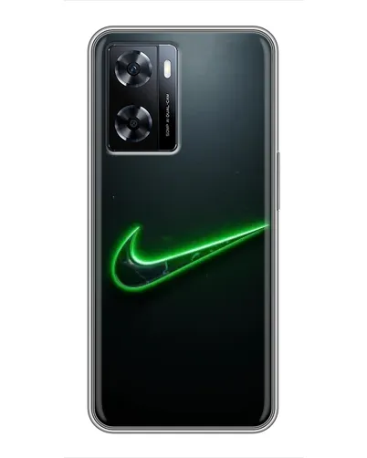 Чехол для OnePlus Nord N20 SE с картинкой «Неоновый контур Nike»