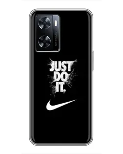 Чехол для OnePlus Nord N20 SE с картинкой «Текстовый принт Nike»