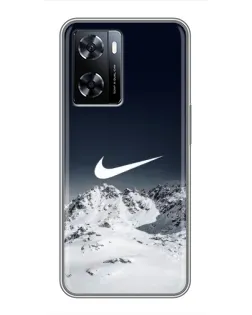Чехол для OnePlus Nord N20 SE с картинкой «Nike — зимние горы»
