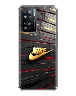 Чехол для OnePlus Nord N20 SE с картинкой «Золотой Nike на металле»