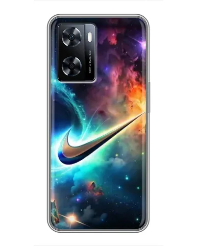 Чехол для OnePlus Nord N20 SE с картинкой «Космический Nike Swoosh»