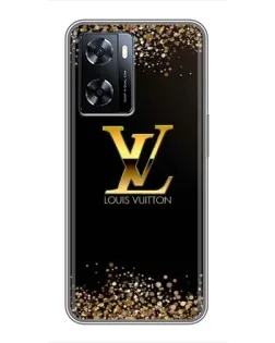 Чехол для OnePlus Nord N20 SE с картинкой «LV — золотые искры»