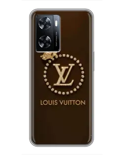 Чехол для OnePlus Nord N20 SE с картинкой «LV — золотая печать»