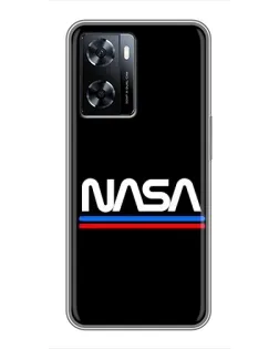 Чехол для OnePlus Nord N20 SE с картинкой «NASA — классика Red Blue» Чехол для OnePlus Nord N20 SE с картинкой «NASA — классика Red Blue»