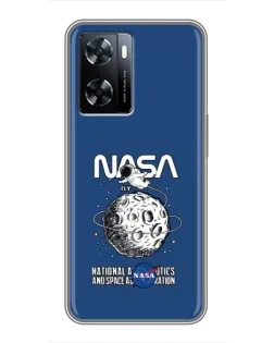 Чехол для OnePlus Nord N20 SE с картинкой «NASA — лунная миссия»