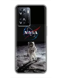 Чехол для OnePlus Nord N20 SE с картинкой «Астронавт на Луне»