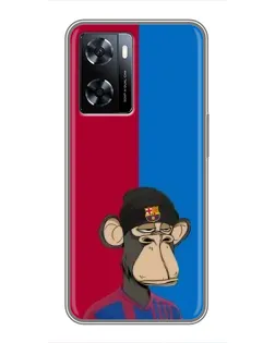Чехол для OnePlus Nord N20 SE с картинкой «Bored Ape — фанат Барсы»