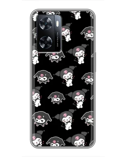 Чехол для OnePlus Nord N20 SE с картинкой «Черный паттерн Kuromi»