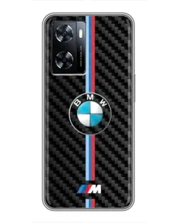 Чехол для OnePlus Nord N20 SE с картинкой «Эмблема BMW и карбон»