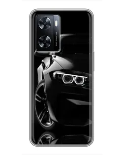 Чехол для OnePlus Nord N20 SE с картинкой «Черная BMW — профиль»