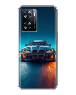 Чехол для OnePlus Nord N20 SE с картинкой «BMW — огни неона»