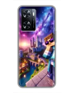 Чехол для OnePlus Nord N20 SE с картинкой «Стив и космос» Чехол для OnePlus Nord N20 SE с картинкой «Стив и космос»