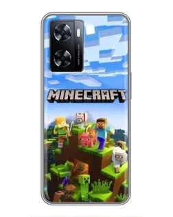 Чехол для OnePlus Nord N20 SE с картинкой «Minecraft классический мир»