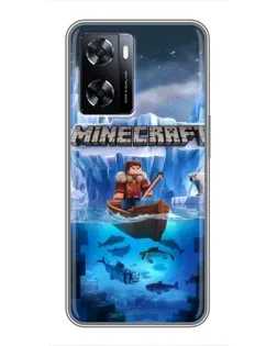 Чехол для OnePlus Nord N20 SE с картинкой «Minecraft ледяной мир»
