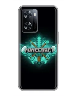 Чехол для OnePlus Nord N20 SE с картинкой «Minecraft Diamond лого»