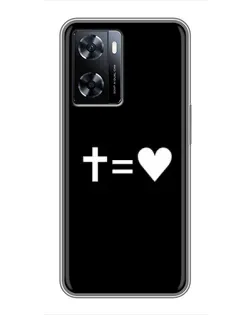 Чехол для OnePlus Nord N20 SE с картинкой «Крест и Сердце»