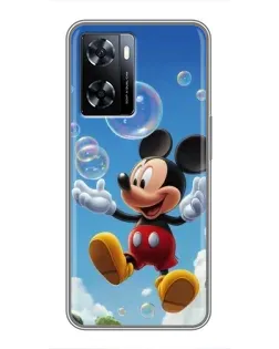 Чехол для OnePlus Nord N20 SE с картинкой «Mickey и мыльные пузыри»