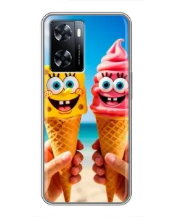 Чехол для OnePlus Nord N20 SE с картинкой «Спанч Боб мороженое»